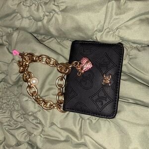 Juicy Couture Black Clutch with Gold Chain